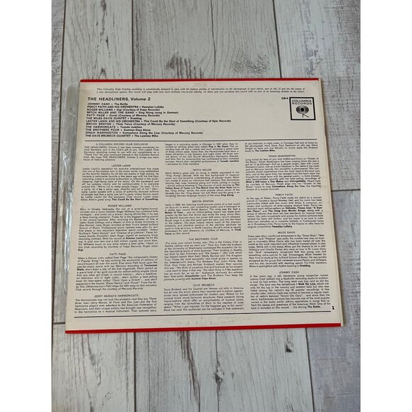 The Headliners Vol. 2 Vinyl Record GB - 9 Vintage Album - Picture 4 of 4